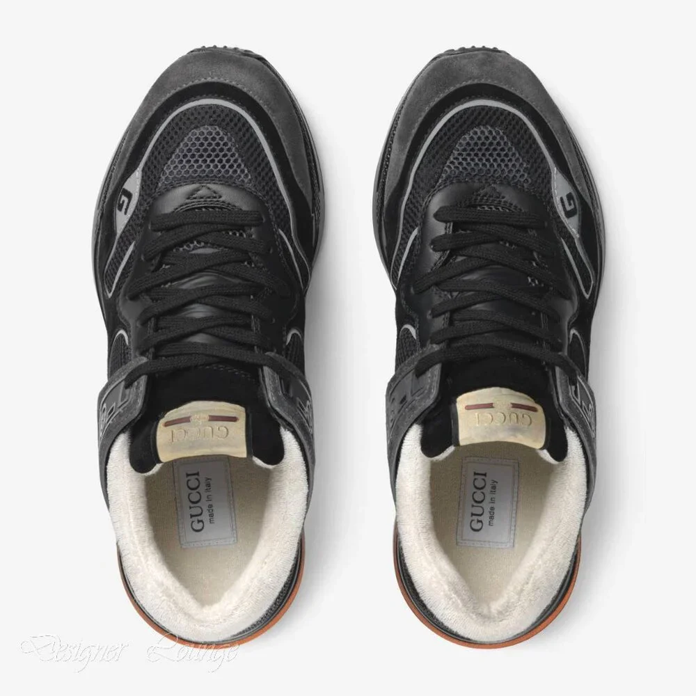 NEW GUCCI Ultrapace Low Top Suede Leather Sneakers G 9 / US 9.5 Men's $950